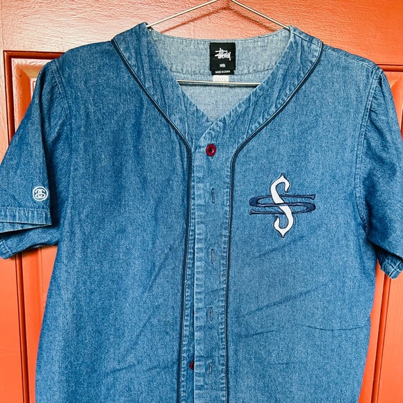 Stussy Indigo Button-Up Shirt - Picture 2 of 5
